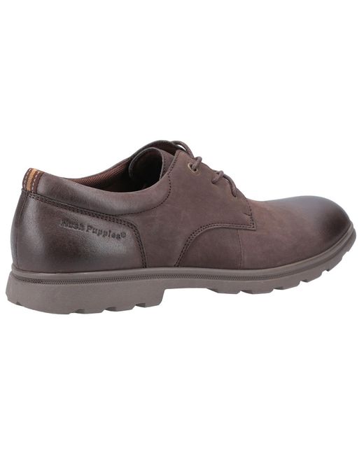 Hush Puppies Brown Trevor Leather Oxfords for men