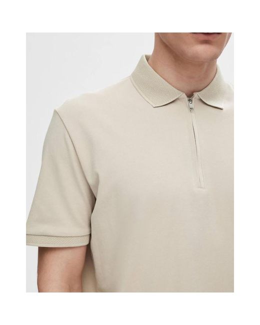 SELECTED Polo 16079026 in het Natural voor heren