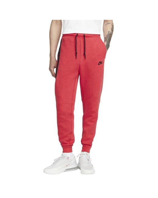Nike Schwarze Jogginghose Mit Verschweißten Reißverschlüssen Und in Red für Herren