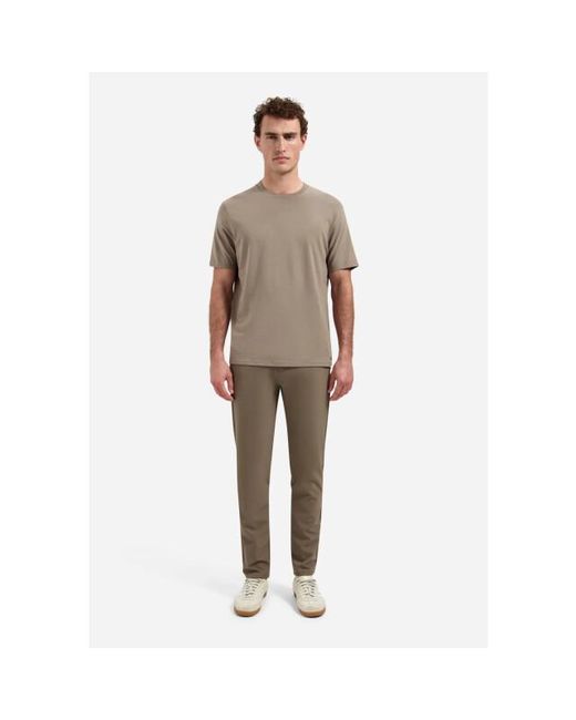 No Excess T-Shirt Crewneck Solid Basic Stretc Clay in het Gray voor heren
