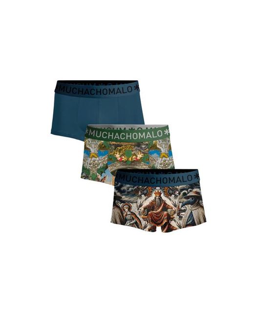 MUCHACHOMALO 3-Pack Trunks Premodern in het Green voor heren
