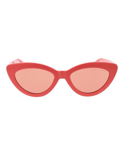 Guess Red Pink Plastic Sunglasses