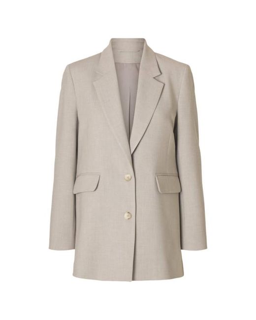 SELECTED Blazer 16094205 in het Natural