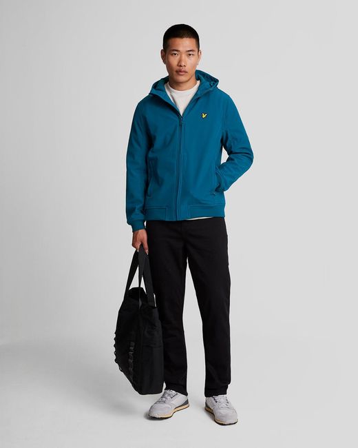 Lyle & Scott Softshelljack Met Fleecerug in het Blue voor heren