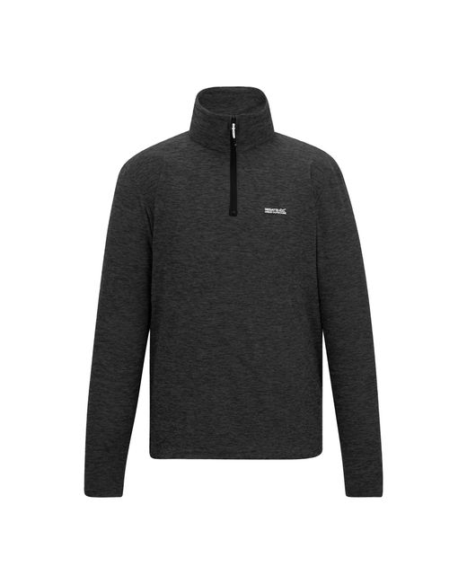 Regatta Black Thompson Marl Half Zip Fleece Jacket (Ash) for men