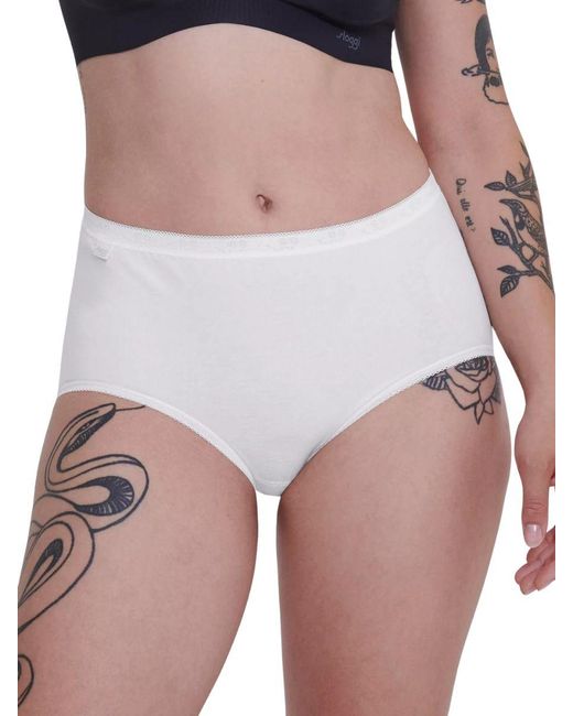 Sloggi Basic+ Midi 4-Pack Multi-Colour V015 in het Blue