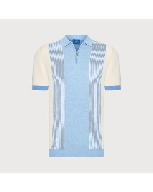 BLUE INDUSTRY De Half Zip Polo in het Blue voor heren