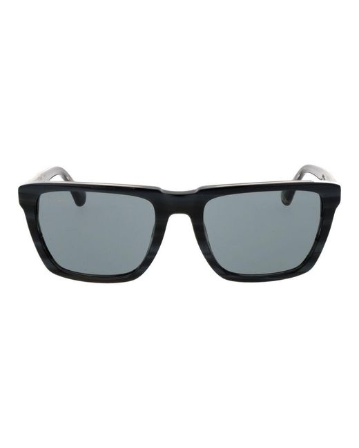 Web Black Gray Acetate Sunglasses for men