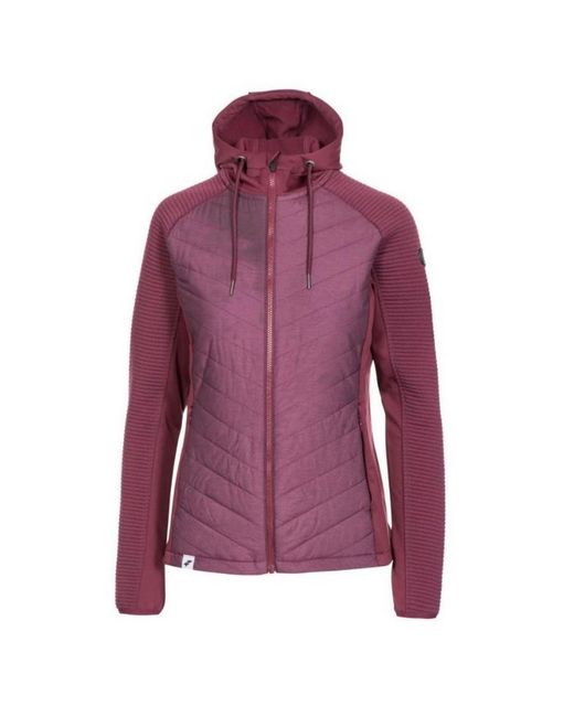 Trespass Purple Ladies Grace Sports Full Zip Hoodie (Fig)