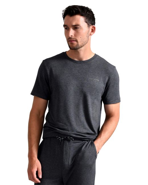 Ted Baker Black Short Sleeve Pyjama Top for men