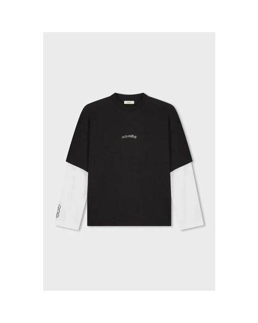 Equalite Etienne Double Layer Longsleeve Tee in het Black voor heren