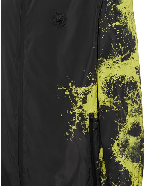 Philipp Plein Windjack Splash in het Black voor heren