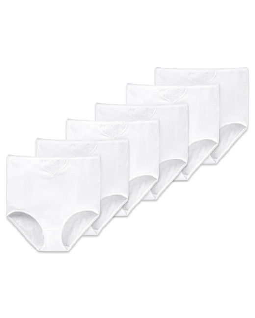 Schiesser Cotton Essentials 6P Slip in het White