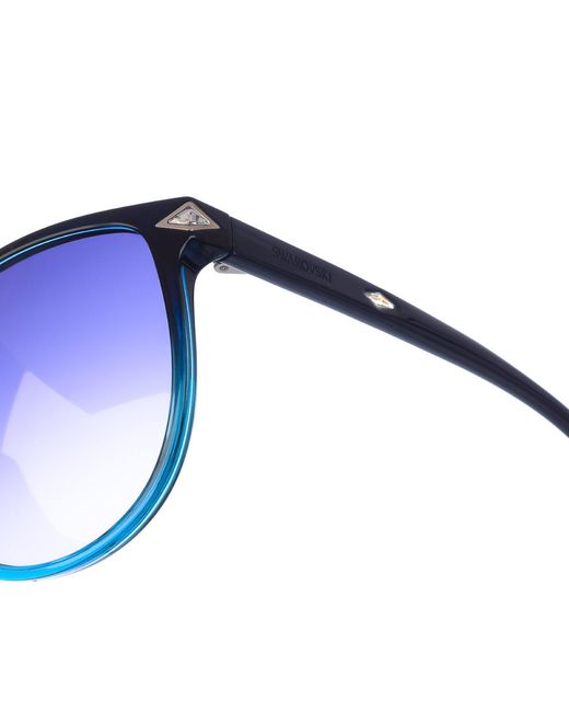 Swarovski Acetaat Zonnebril Met Ovale Vorm Sk0191S in het Blue