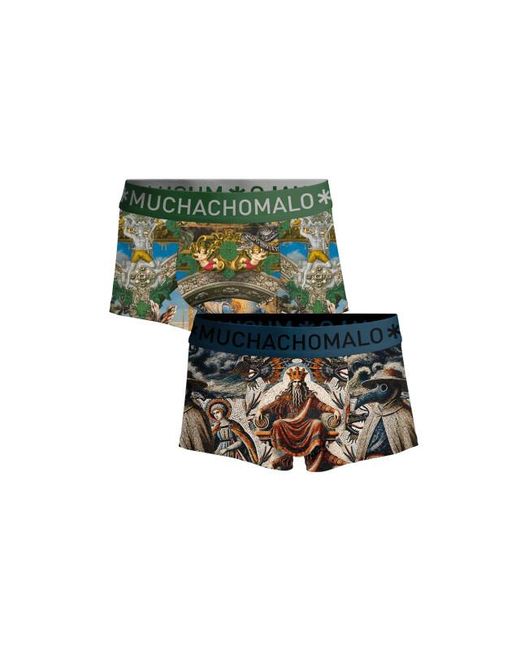MUCHACHOMALO 2-Pack Trunks Premodern in het Green voor heren