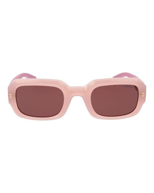 Polaroid Pink Multicolor Plastic Sunglasses