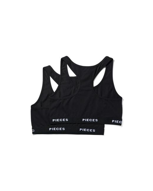 Pieces Bh Pclogo 2-Pack in het Black