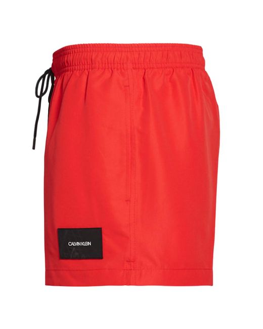 Calvin Klein Calvin Klein Zwembroek Met Trekkoord in het Red voor heren
