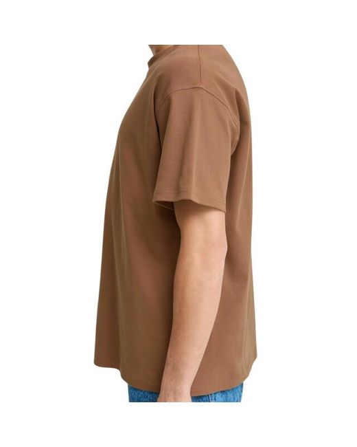 Solid Solid Casual T-Shirt in het Brown voor heren