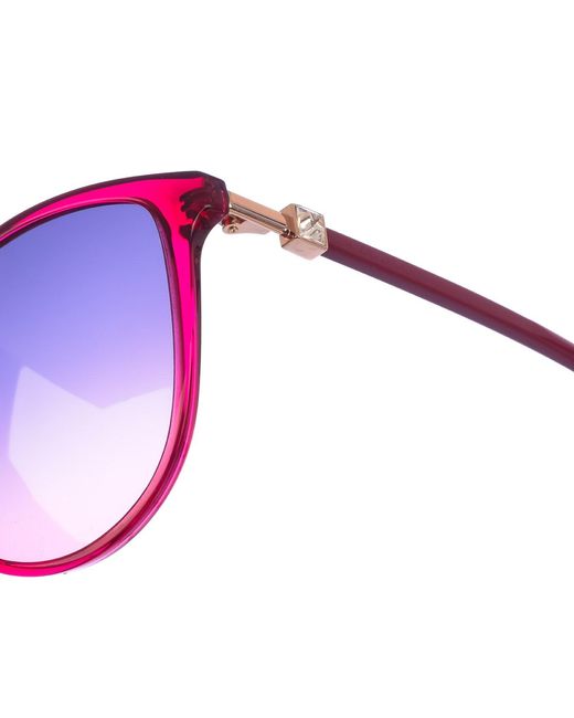 Swarovski Acetaat Zonnebril Met Ovale Vorm Sk0331S in het Purple