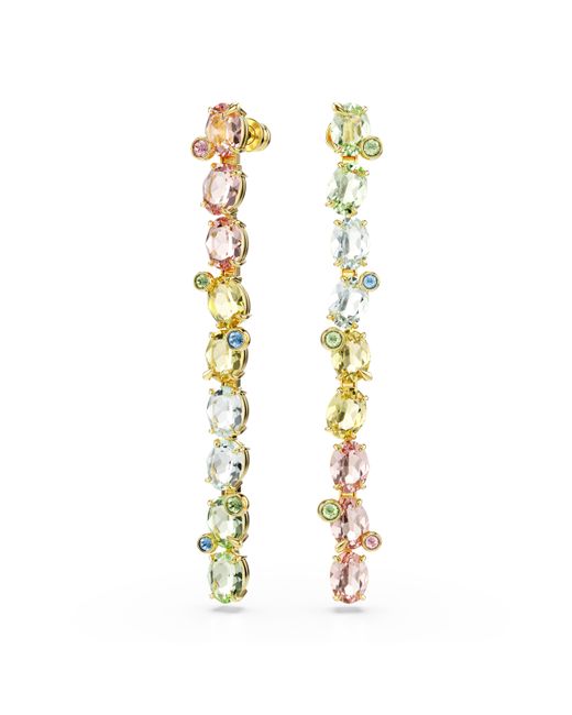 Swarovski Metallic 'Gema' Plated Metal Drop Earrings