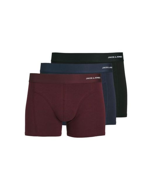 Jack & Jones Boxershorts Trunks Jacbasic Bamboe 3-Pack in het Purple voor heren