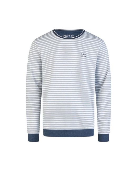 Phil & Co. Berlin Winter Pyjama Set Lang Interlock Blauw Gestreept in het Blue voor heren