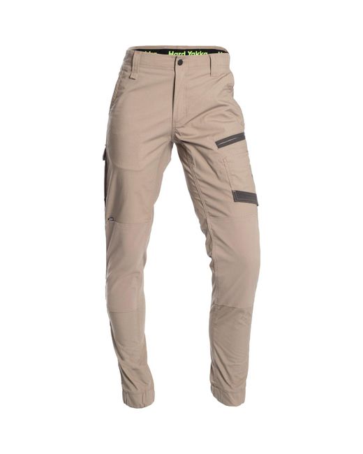Hard Yakka Natural Raptor Cuff Cotton Outdoor Trousers for men