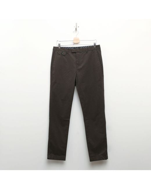 Ted Baker Gray Irvine Slim Fit Smart Trousers for men