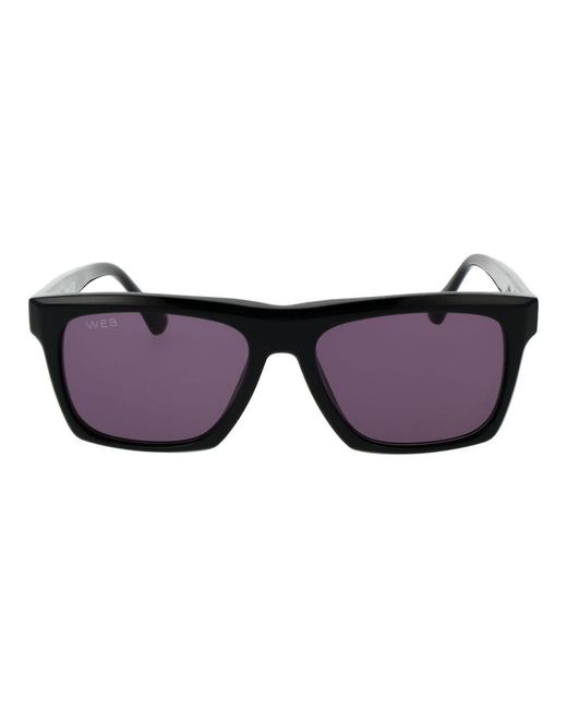 Web Black Acetate Sunglasses for men