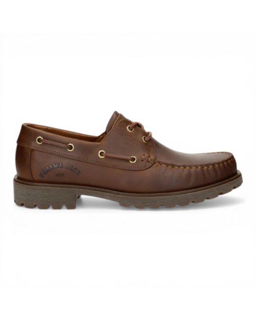 Panama Jack Brown Waterproof Bark Leather Lace-Up Ankle Boots for men