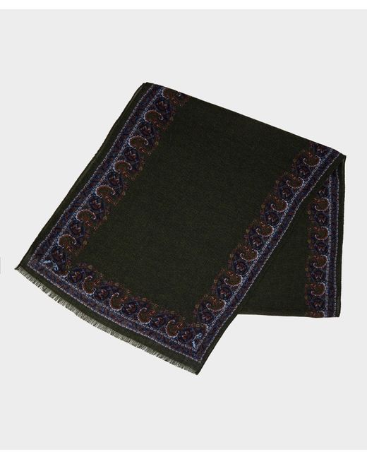 Todd Snyder Black Italian Paisley Tailored Scarf for men