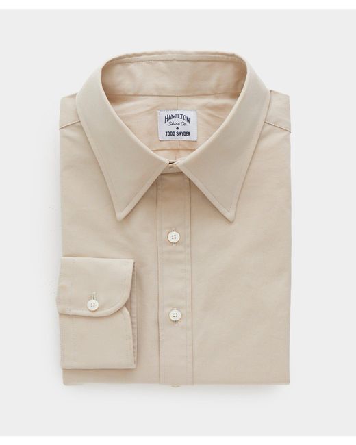 Todd Snyder Natural Hamilton + Long Point Collar Shirt for men