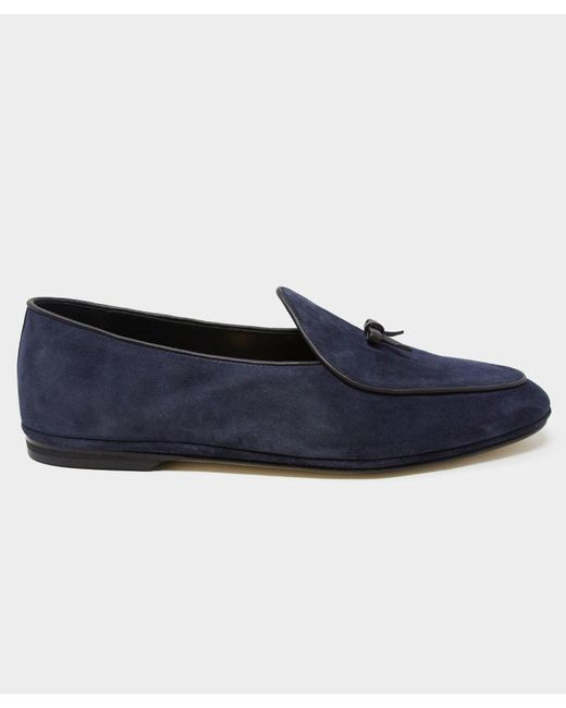 Rubinacci Exclusive Todd Snyder + Belgian Suede Loafer in Blue for Men ...