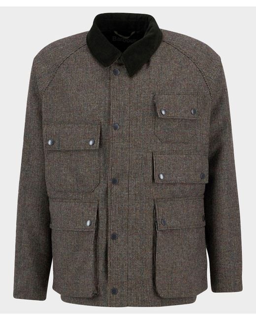 Barbour Gray Editor Wool Jacket for men