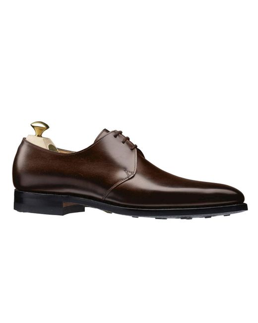 Crockett and Jones Highbury Plain Toe Shoe In Brown Calf for men