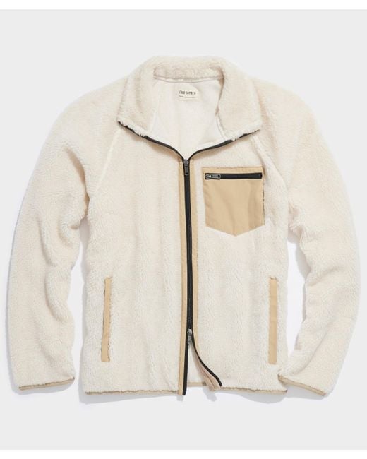 Todd Snyder Natural Italian Recycled Fleece Full-zip Jacket for men