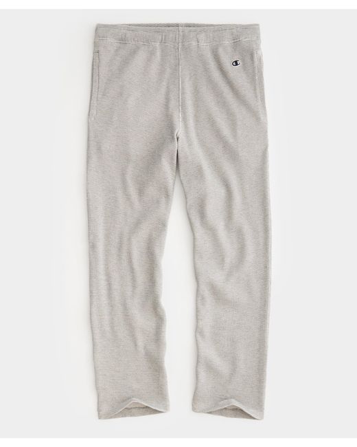 Todd Snyder Gray Relaxed Waffle Sweatpant for men