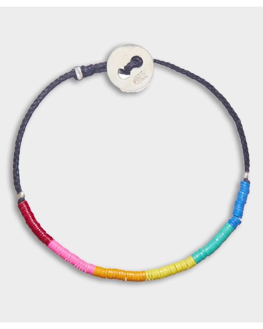Scosha Blue Classic Beach Bracelet In Rainbow for men