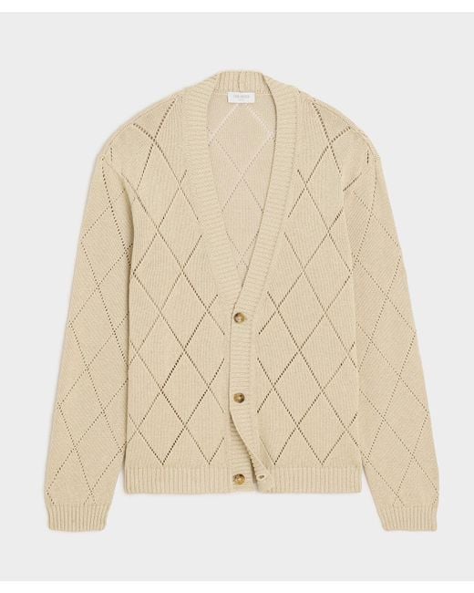 Todd Snyder Brown Argyle Cardigan for men