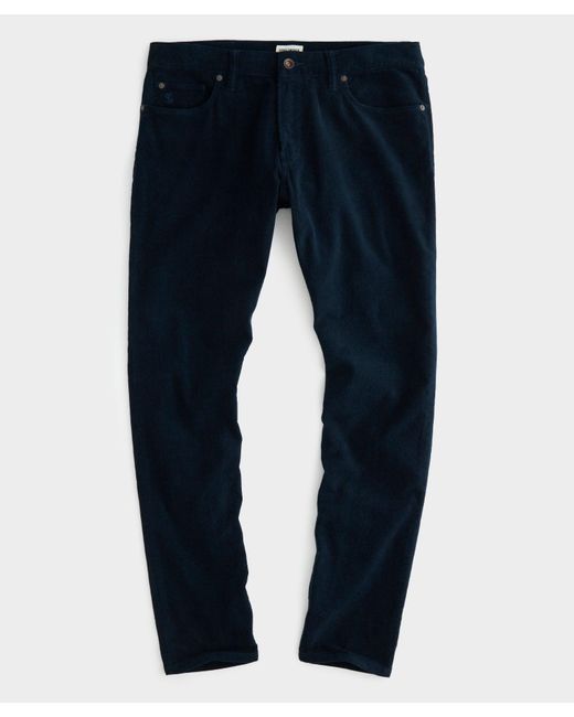 Todd Snyder Blue Slim Fit 5-pocket Corduroy Pant for men