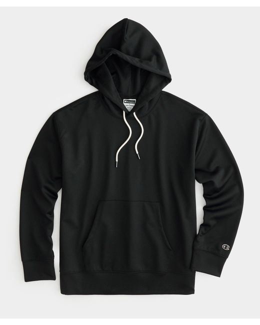 Todd Snyder Black Relaxed Interlock Jersey Hoodie for men