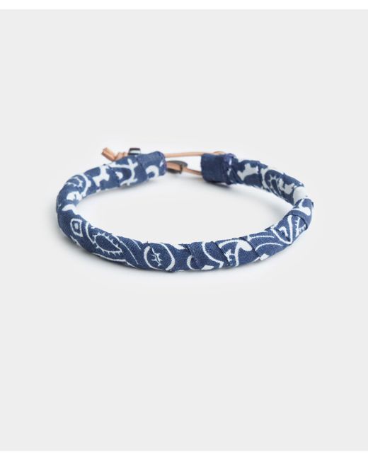 Mikia Blue Bandana Cotton Bracelet for men