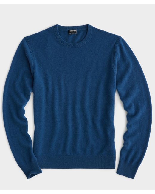 Todd Snyder Blue Cashmere Crewneck for men