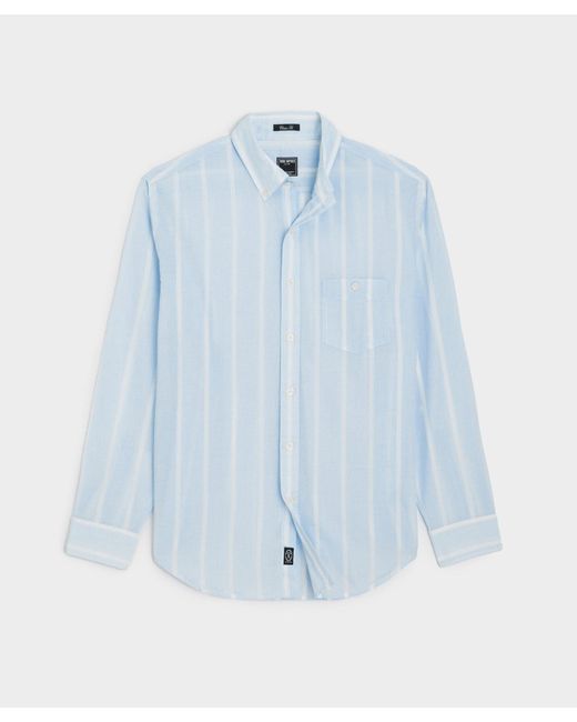 Todd Snyder Blue Classic Fit Summerweight Favorite Shirt In Sky Awning Stripe for men