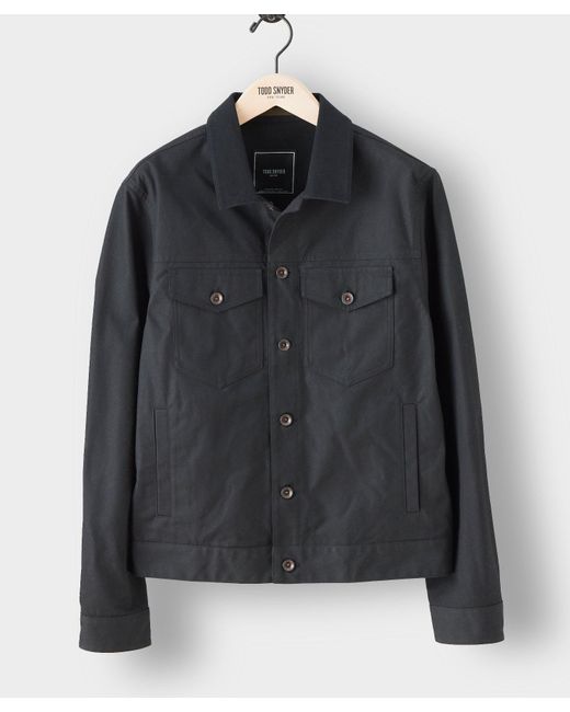 Todd Snyder Black English Waxed Dylan Jacket for men