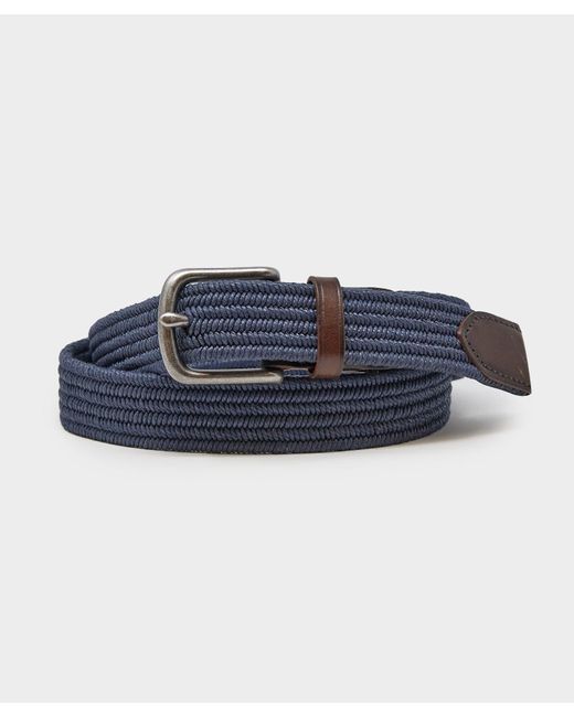 Todd Snyder Blue Braided Cotton Belt for men