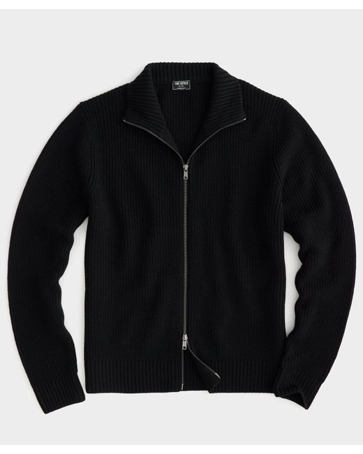 Todd Snyder Black Merino Full-zip Sweater for men