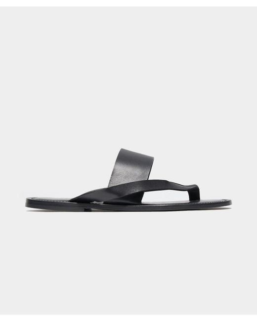 Todd Snyder White Tuscan Leather Thong Cross Sandal for men