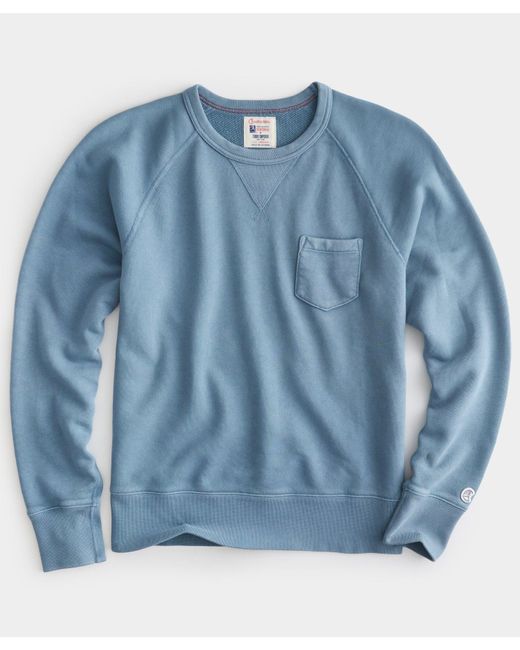 Todd Snyder Blue Sun-faded Midweight Pocket Sweatshirt for men